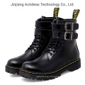 Leather Boots Classic Fashion Black Genuine Leather Working Boots for Women